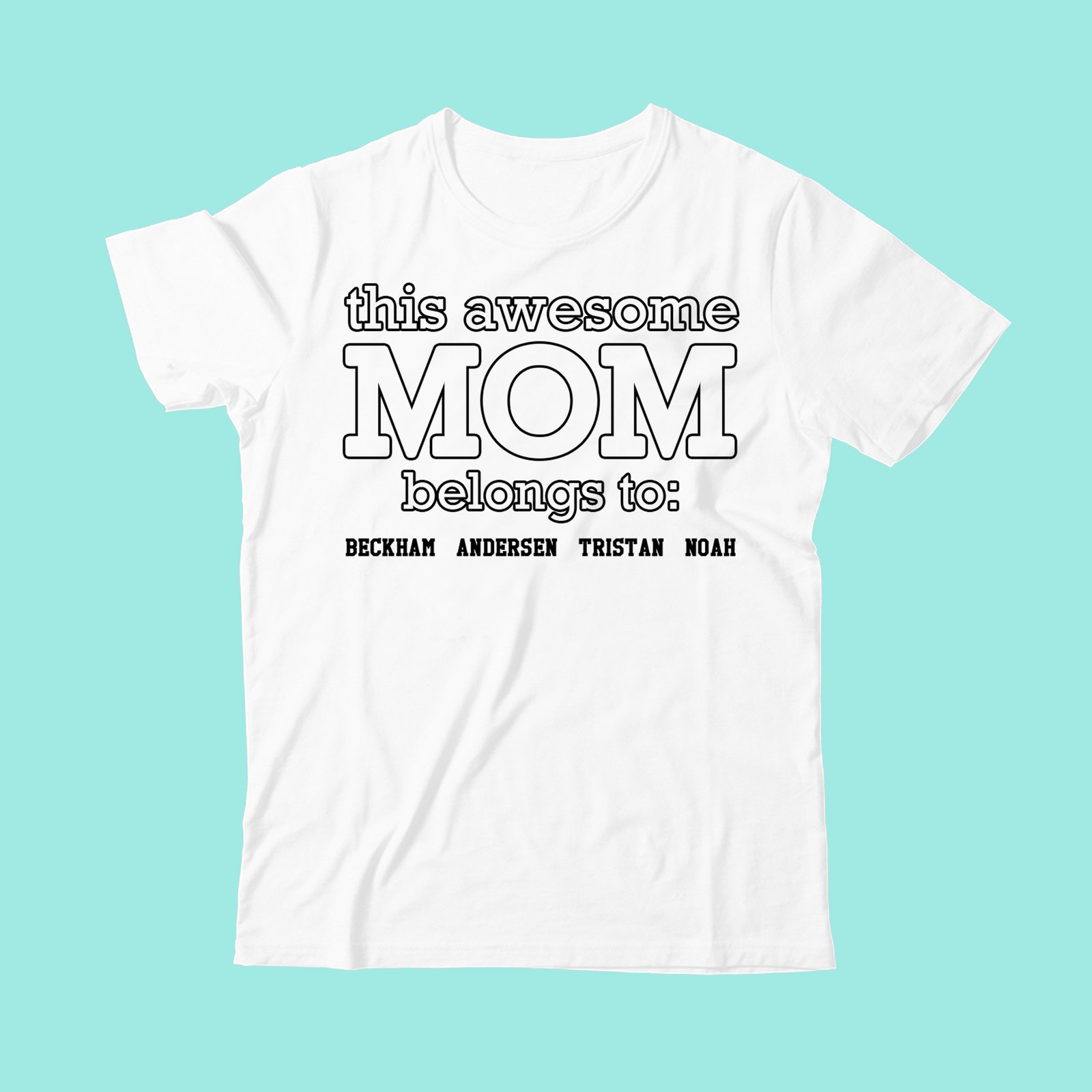 This Awesome Mom Belongs To | Shirt for Mom - Image 2